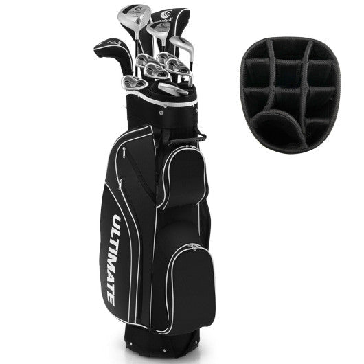 10 Pieces Womens Complete Golf Club Set with Alloy Driver Black - Black Girl Golf
