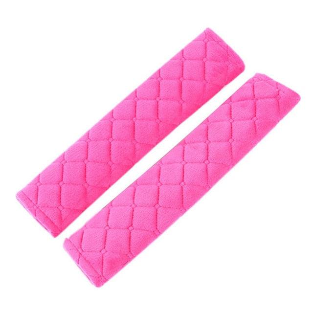 2pcs Seat Belt Covers Fuzzy Seat Belt Pads for Shoulder Soft Comfy Soft Velvet Car Shoulder Pad For Adults Youth Kids Car Truck SUV Airplane Backpack Straps Car Seat Belt Pad Belt Strap Covers for Car - Black Girl Golf