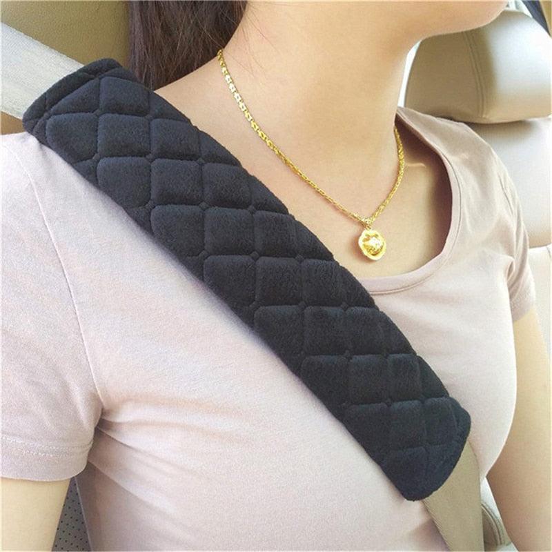 2pcs Seat Belt Covers Fuzzy Seat Belt Pads for Shoulder Soft Comfy Soft Velvet Car Shoulder Pad For Adults Youth Kids Car Truck SUV Airplane Backpack Straps Car Seat Belt Pad Belt Strap Covers for Car - Black Girl Golf