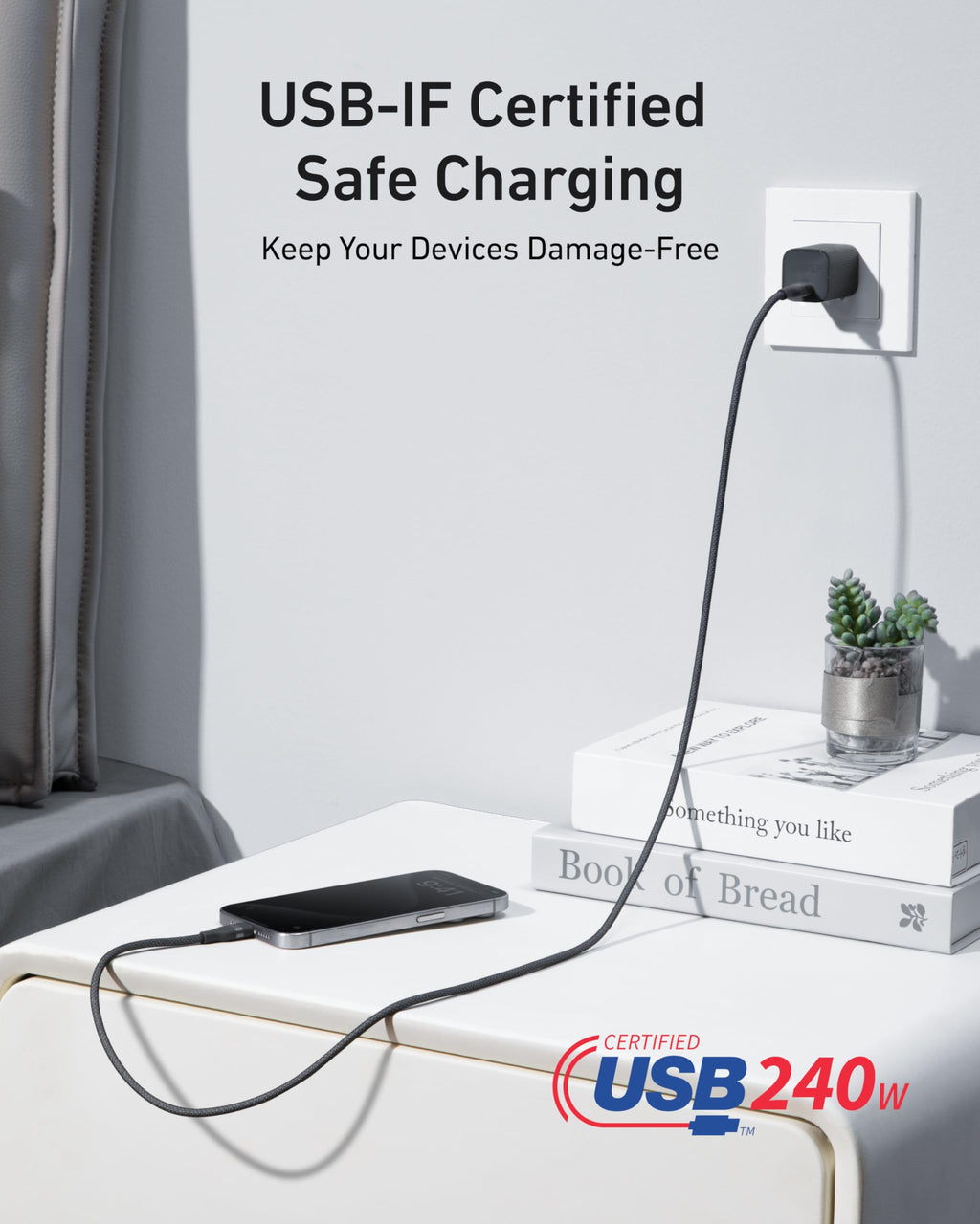 Batterie externe Anker pour ordinateur portable (25K, 165W, câbles intégrés et rétractables)