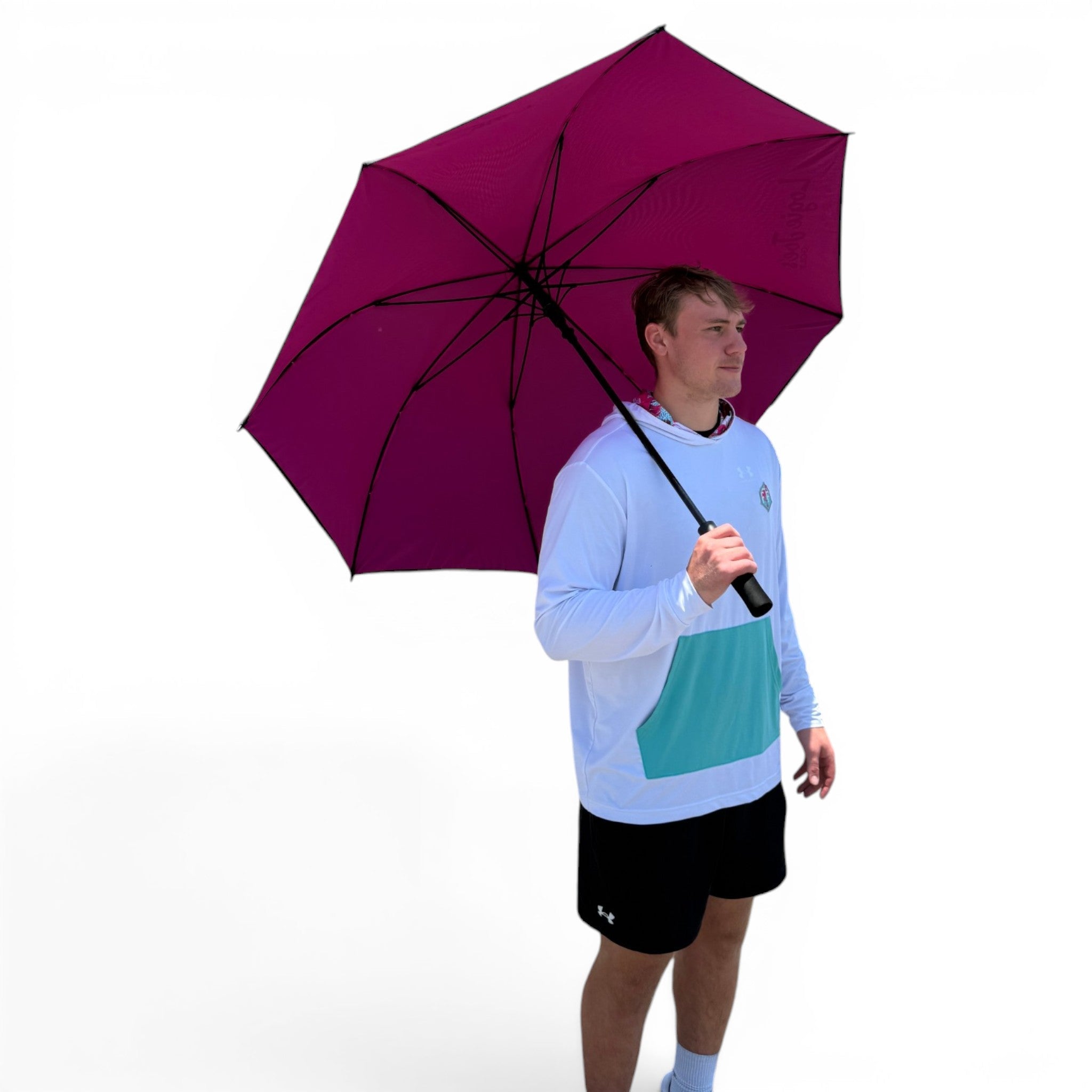 60" Golf Umbrella | Oversized Black & Pink Golf Umbrella - Black Girl Golf