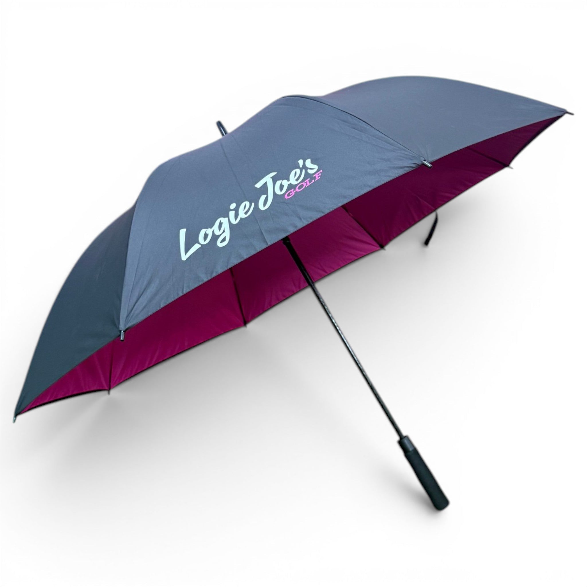 60" Golf Umbrella | Oversized Black & Pink Golf Umbrella - Black Girl Golf