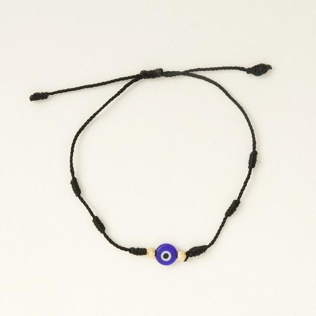 6pcs/set Handmade Bracelets Braided Red Black Rope 7 Knots Lucky Jewelry Friendship Protection Bracelet Red Comfortable Bracelet Small Eye Bracelet For Kids - Black Girl Golf