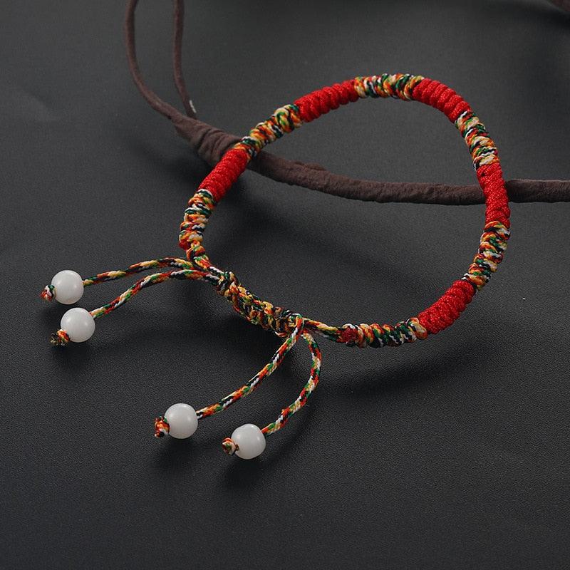 6pcs/set Handmade Bracelets Braided Red Black Rope 7 Knots Lucky Jewelry Friendship Protection Bracelet Red Comfortable Bracelet Small Eye Bracelet For Kids - Black Girl Golf