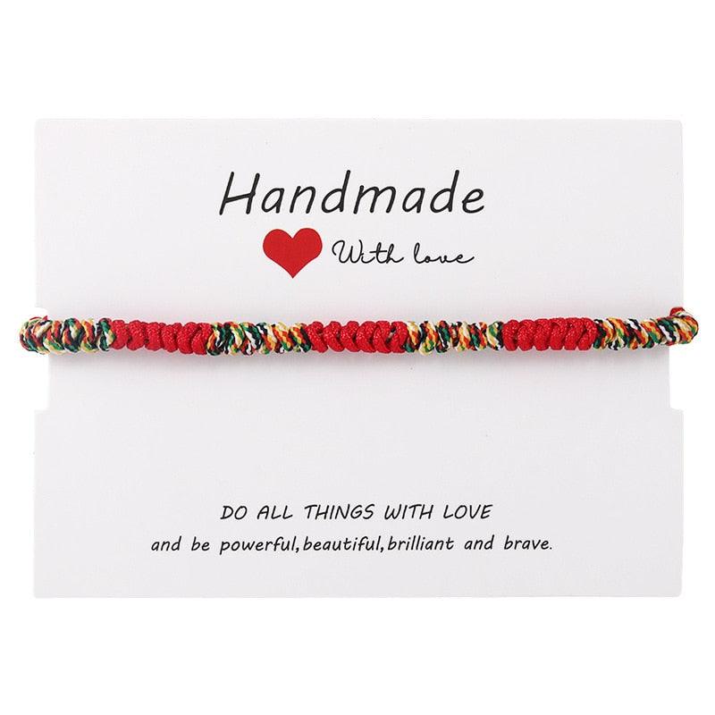 6pcs/set Handmade Bracelets Braided Red Black Rope 7 Knots Lucky Jewelry Friendship Protection Bracelet Red Comfortable Bracelet Small Eye Bracelet For Kids - Black Girl Golf