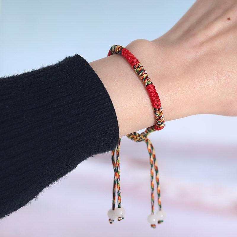 6pcs/set Handmade Bracelets Braided Red Black Rope 7 Knots Lucky Jewelry Friendship Protection Bracelet Red Comfortable Bracelet Small Eye Bracelet For Kids - Black Girl Golf