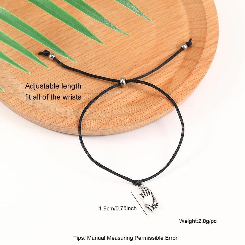 6pcs/set Handmade Bracelets Braided Red Black Rope 7 Knots Lucky Jewelry Friendship Protection Bracelet Red Comfortable Bracelet Small Eye Bracelet For Kids - Black Girl Golf