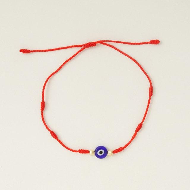 6pcs/set Handmade Bracelets Braided Red Black Rope 7 Knots Lucky Jewelry Friendship Protection Bracelet Red Comfortable Bracelet Small Eye Bracelet For Kids - Black Girl Golf