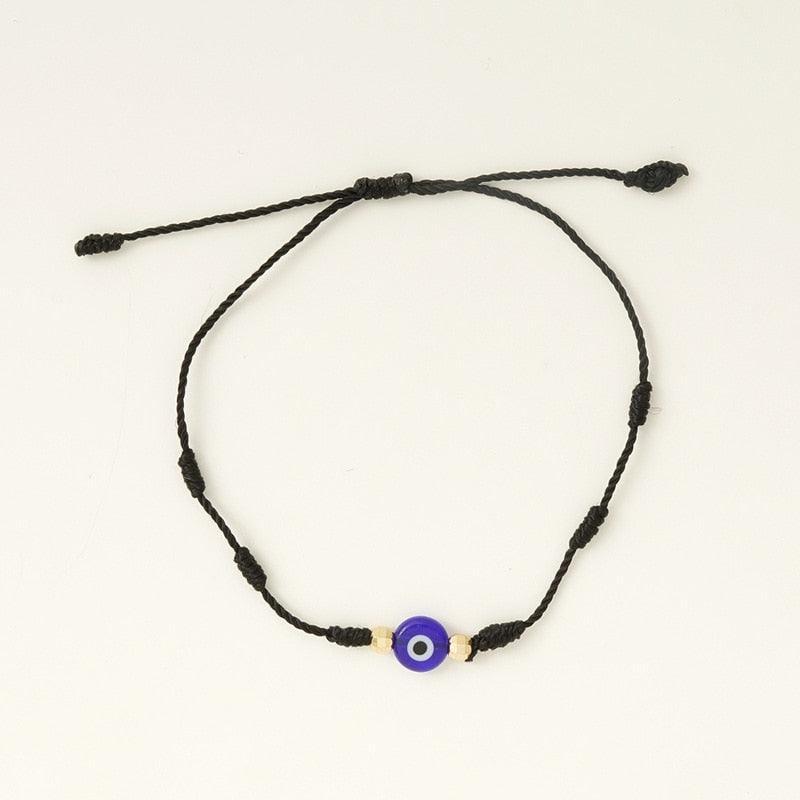 6pcs/set Handmade Bracelets Braided Red Black Rope 7 Knots Lucky Jewelry Friendship Protection Bracelet Red Comfortable Bracelet Small Eye Bracelet For Kids - Black Girl Golf