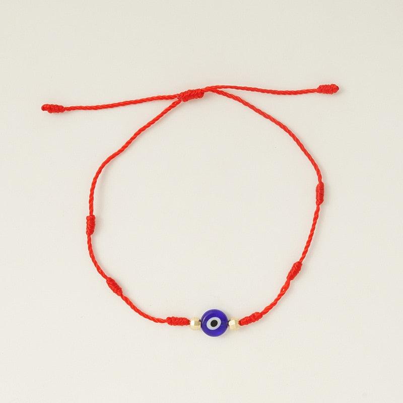 6pcs/set Handmade Bracelets Braided Red Black Rope 7 Knots Lucky Jewelry Friendship Protection Bracelet Red Comfortable Bracelet Small Eye Bracelet For Kids - Black Girl Golf