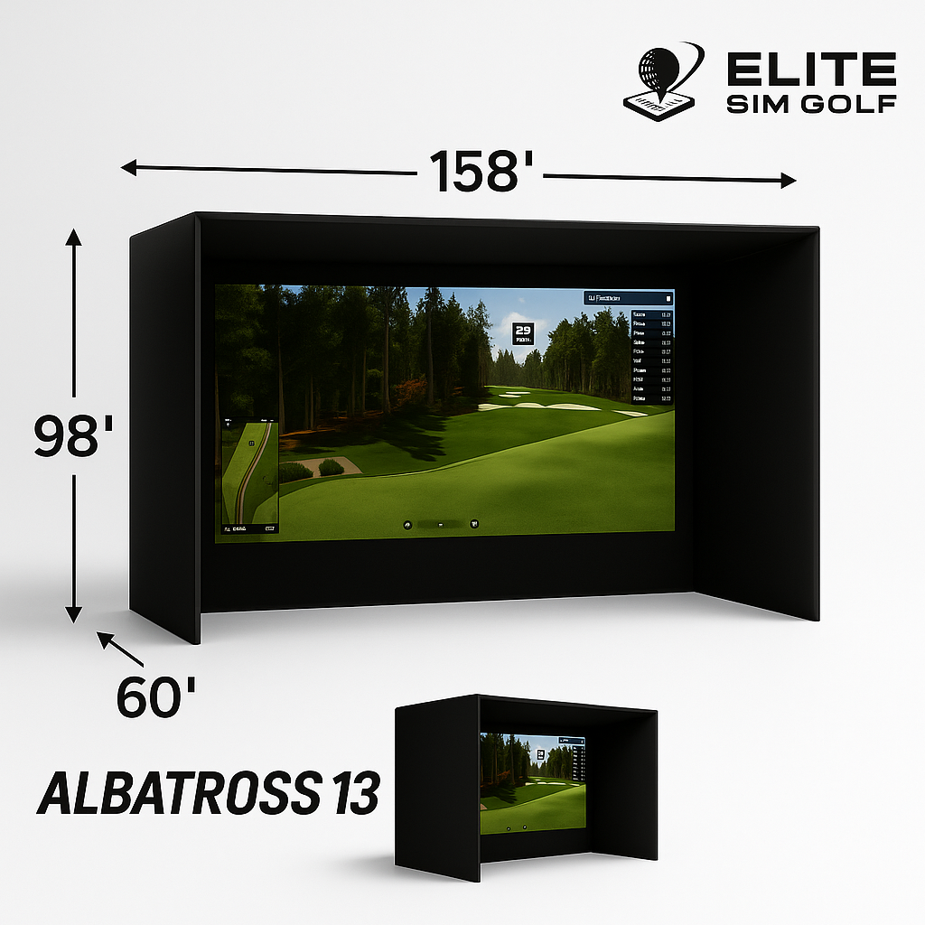 Recinto para simulador de golf Albatross 13S de Elite Sim Golf