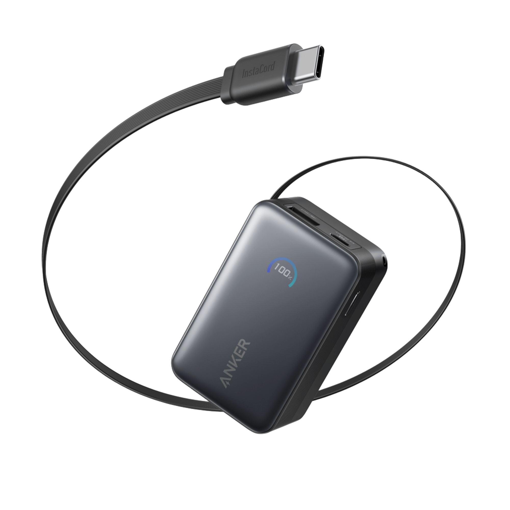 Banco de energía Anker Nano (10 000 mAh, 45 W, cable USB-C retráctil integrado) 