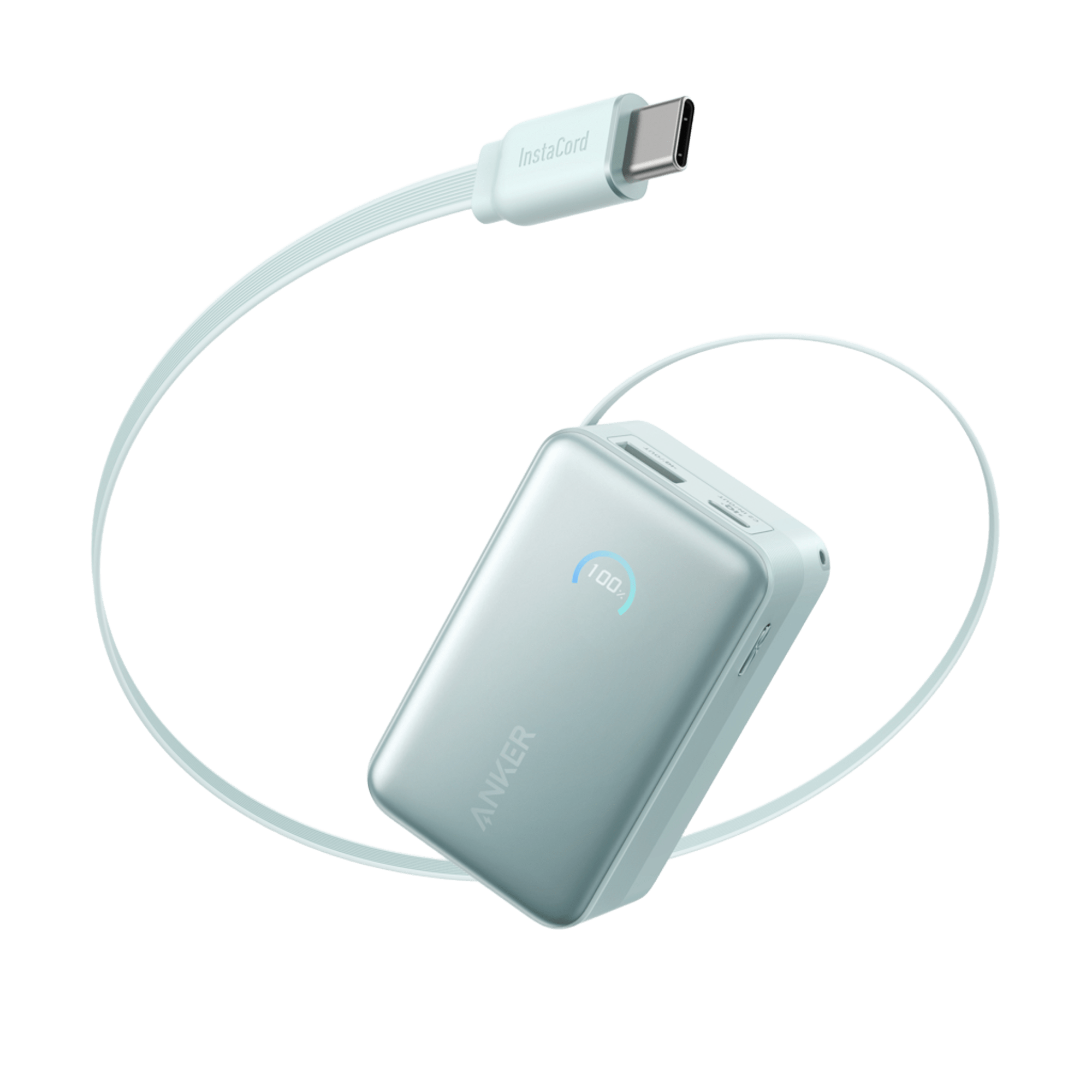 Banco de energía Anker Nano (10 000 mAh, 45 W, cable USB-C retráctil integrado) 