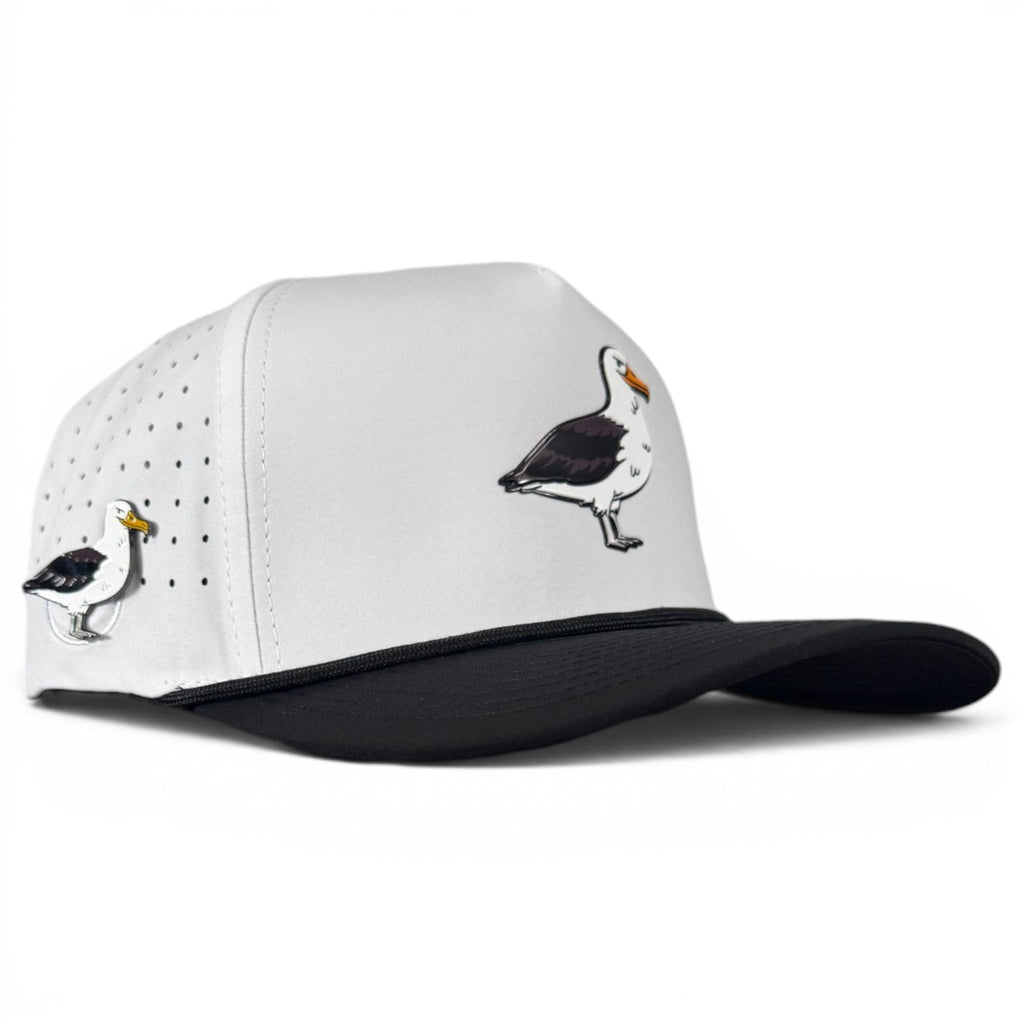 Albatross Golf Hat | Snapback Cap | Built-in Magnetic Ball Marker Holder + Marker Included | Adjustable | Bird