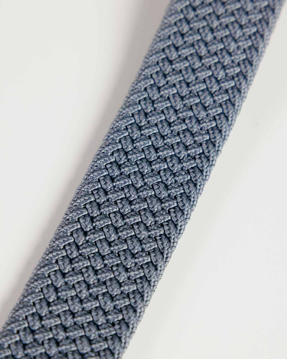 Primo Braided Golf Belt Gray — woven elastic body texture close up