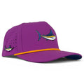 Marlin Golf Hat | Snapback Cap | Built-in Magnetic Ball Marker Holder + Marker Included | Adjustable Purple