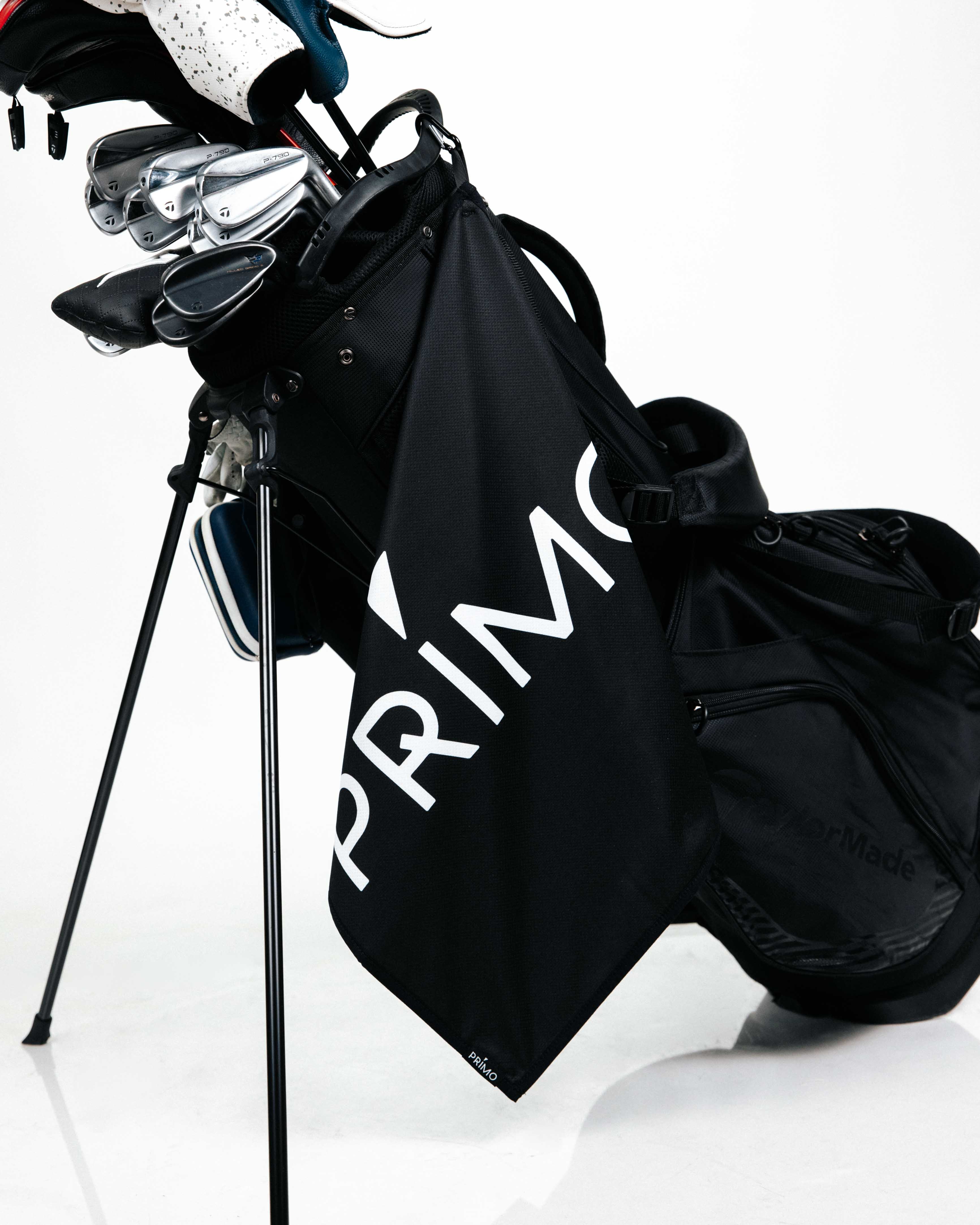 Primo Black Towel on golf bag