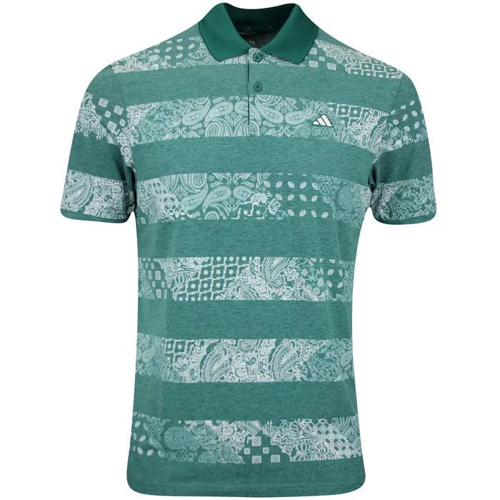 Adidas Golf Shirt - Go-To Stripe Print Polo - Black Girl Golf
