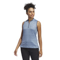 Adidas Women's Ultimate365 Stripe Sleeveless Polo 24 - Black Girl Golf