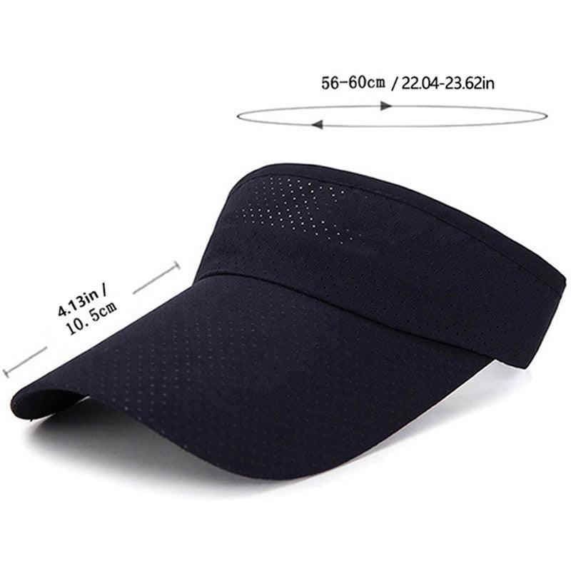Adjustable Summer Breathable Hats Men Women Sun Protection Sports Golf Tennis Visor Hat Adjustable Visor UV Protection Top Empty Solid Sports Outdoor Running Sunscreen Strong Cap - Black Girl Golf