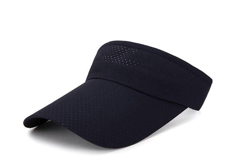 Adjustable Summer Breathable Hats Men Women Sun Protection Sports Golf Tennis Visor Hat Adjustable Visor UV Protection Top Empty Solid Sports Outdoor Running Sunscreen Strong Cap - Black Girl Golf