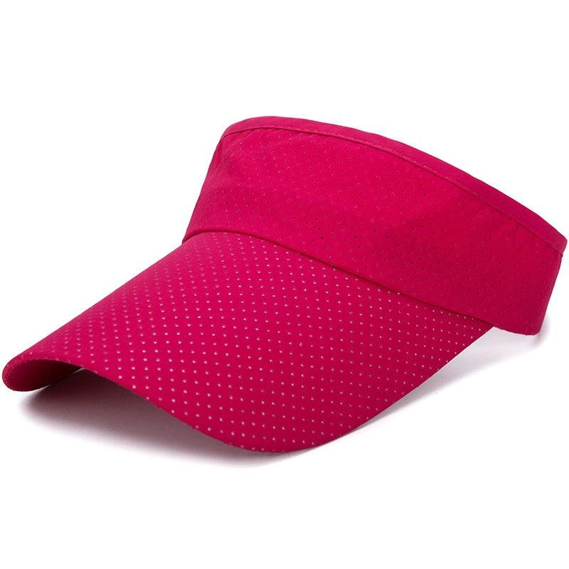 Adjustable Summer Breathable Hats Men Women Sun Protection Sports Golf Tennis Visor Hat Adjustable Visor UV Protection Top Empty Solid Sports Outdoor Running Sunscreen Strong Cap - Black Girl Golf