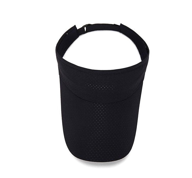 Adjustable Summer Breathable Hats Men Women Sun Protection Sports Golf Tennis Visor Hat Adjustable Visor UV Protection Top Empty Solid Sports Outdoor Running Sunscreen Strong Cap - Black Girl Golf