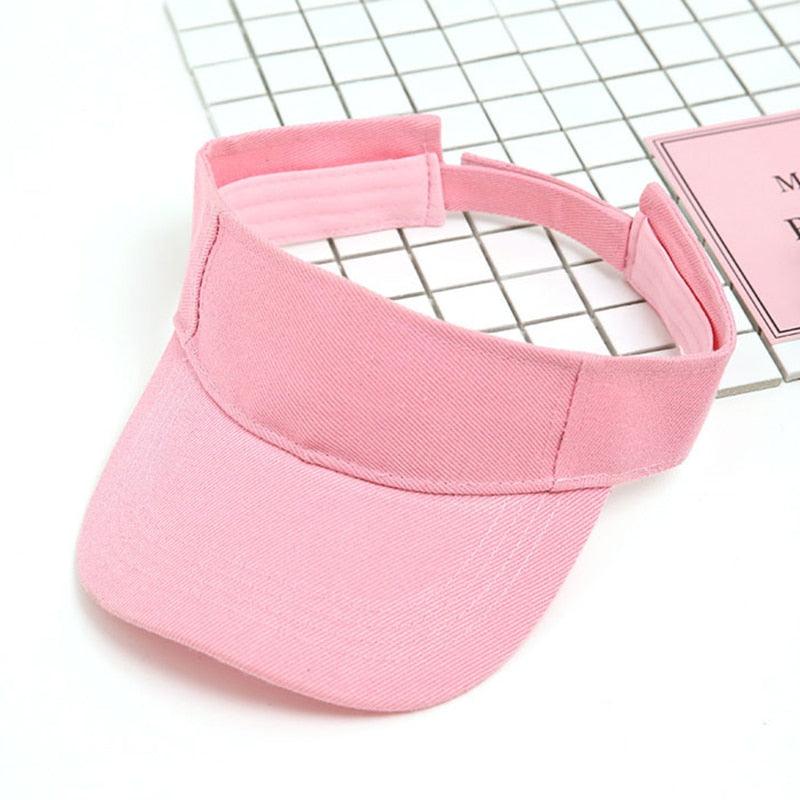 Adjustable Summer Breathable Hats Men Women Sun Protection Sports Golf Tennis Visor Hat Adjustable Visor UV Protection Top Empty Solid Sports Outdoor Running Sunscreen Strong Cap - Black Girl Golf