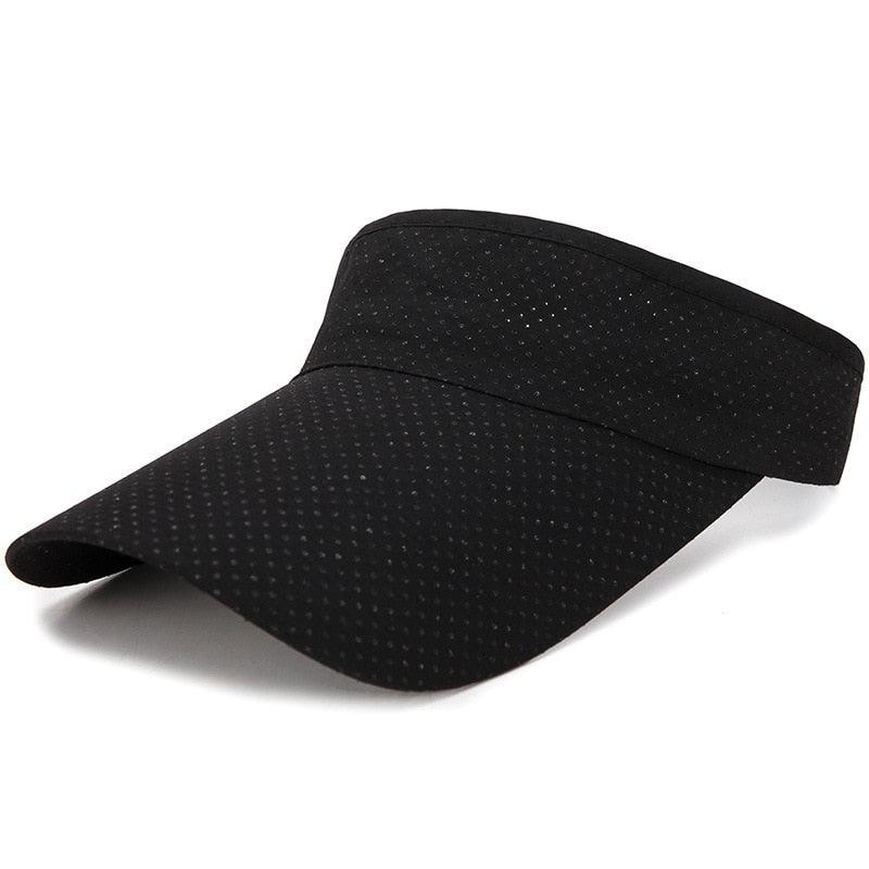 Adjustable Summer Breathable Hats Men Women Sun Protection Sports Golf Tennis Visor Hat Adjustable Visor UV Protection Top Empty Solid Sports Outdoor Running Sunscreen Strong Cap - Black Girl Golf