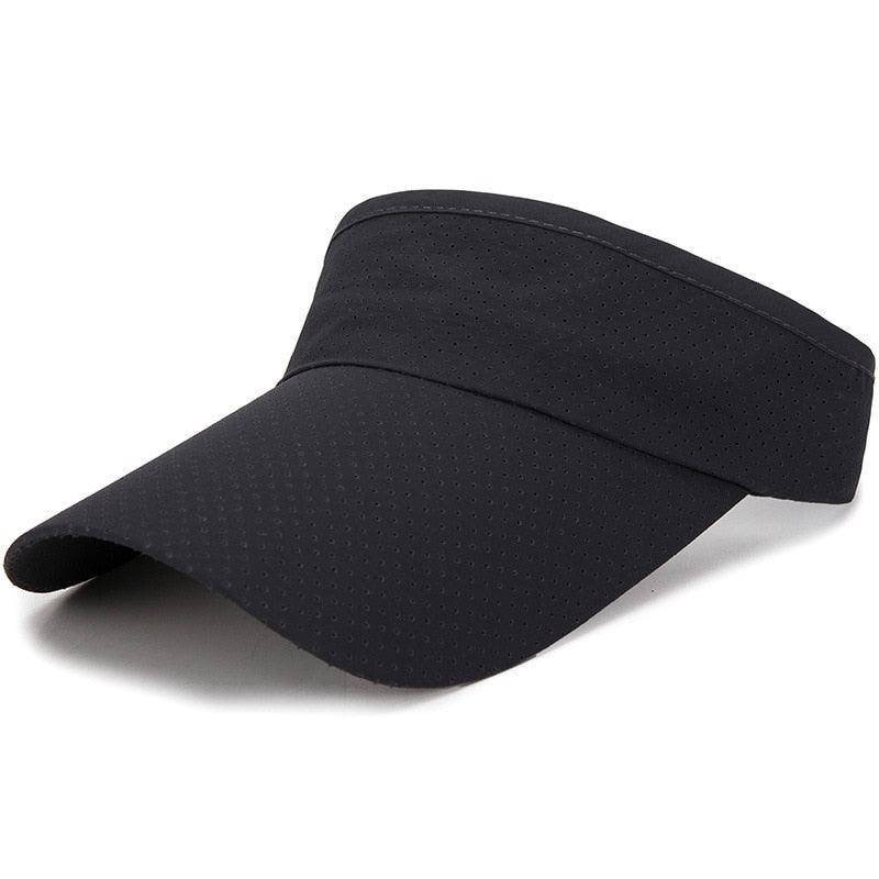 Adjustable Summer Breathable Hats Men Women Sun Protection Sports Golf Tennis Visor Hat Adjustable Visor UV Protection Top Empty Solid Sports Outdoor Running Sunscreen Strong Cap - Black Girl Golf