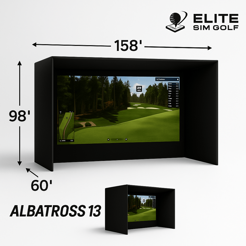 Albatross 13S Golf Simulator Enclosure by Elite Sim Golf - Black Girl Golf