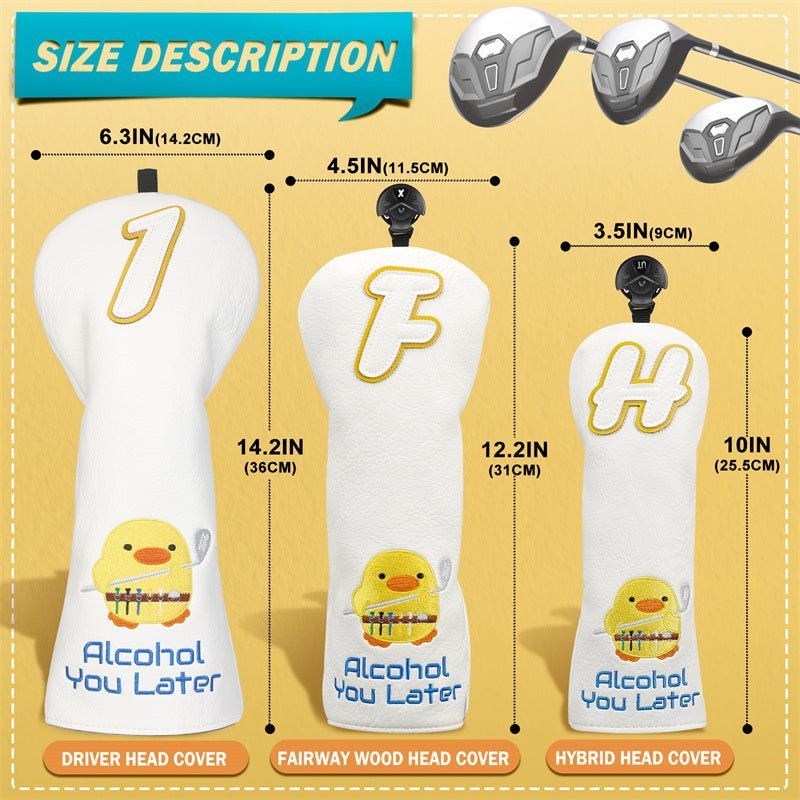 Alcohol You Later Headcover - Black Girl Golf