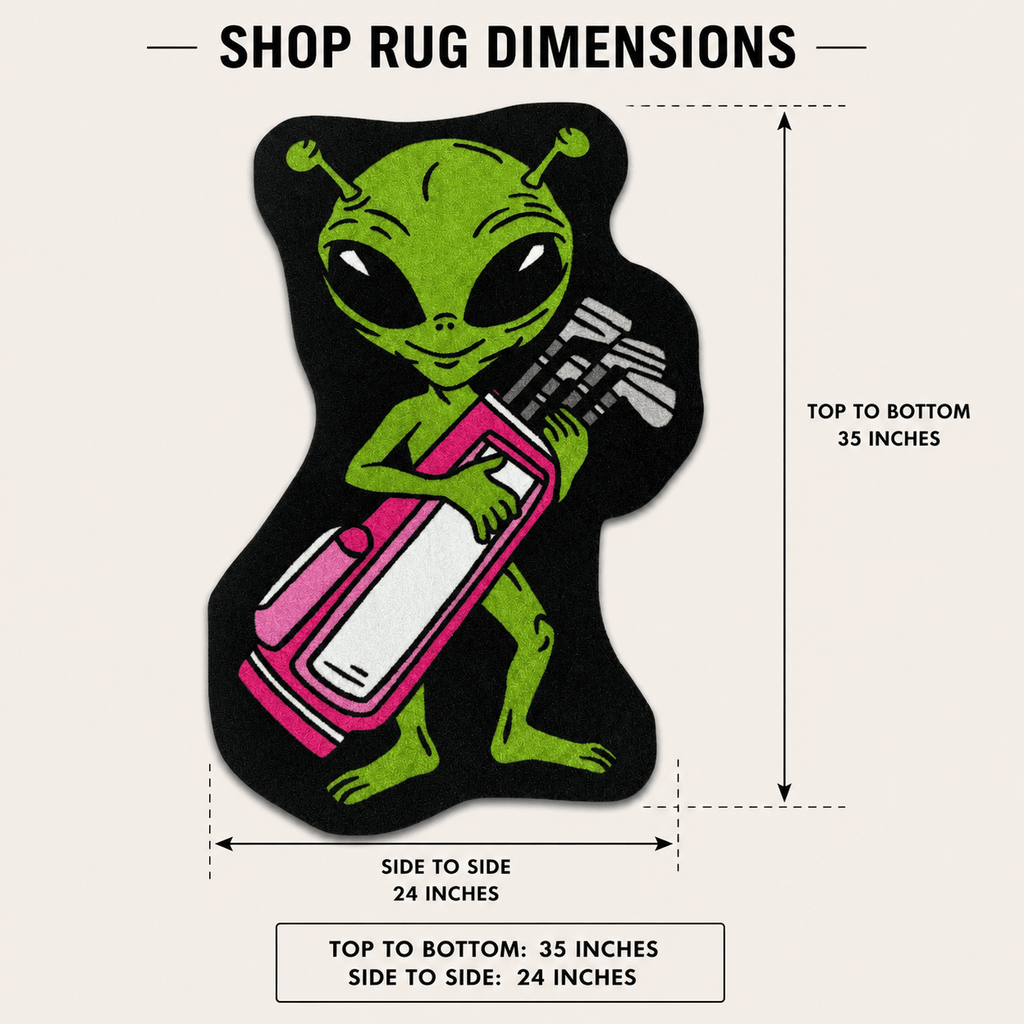 Alien Caddy | Golf Shop Mat | Cart Accessory - Black Girl Golf