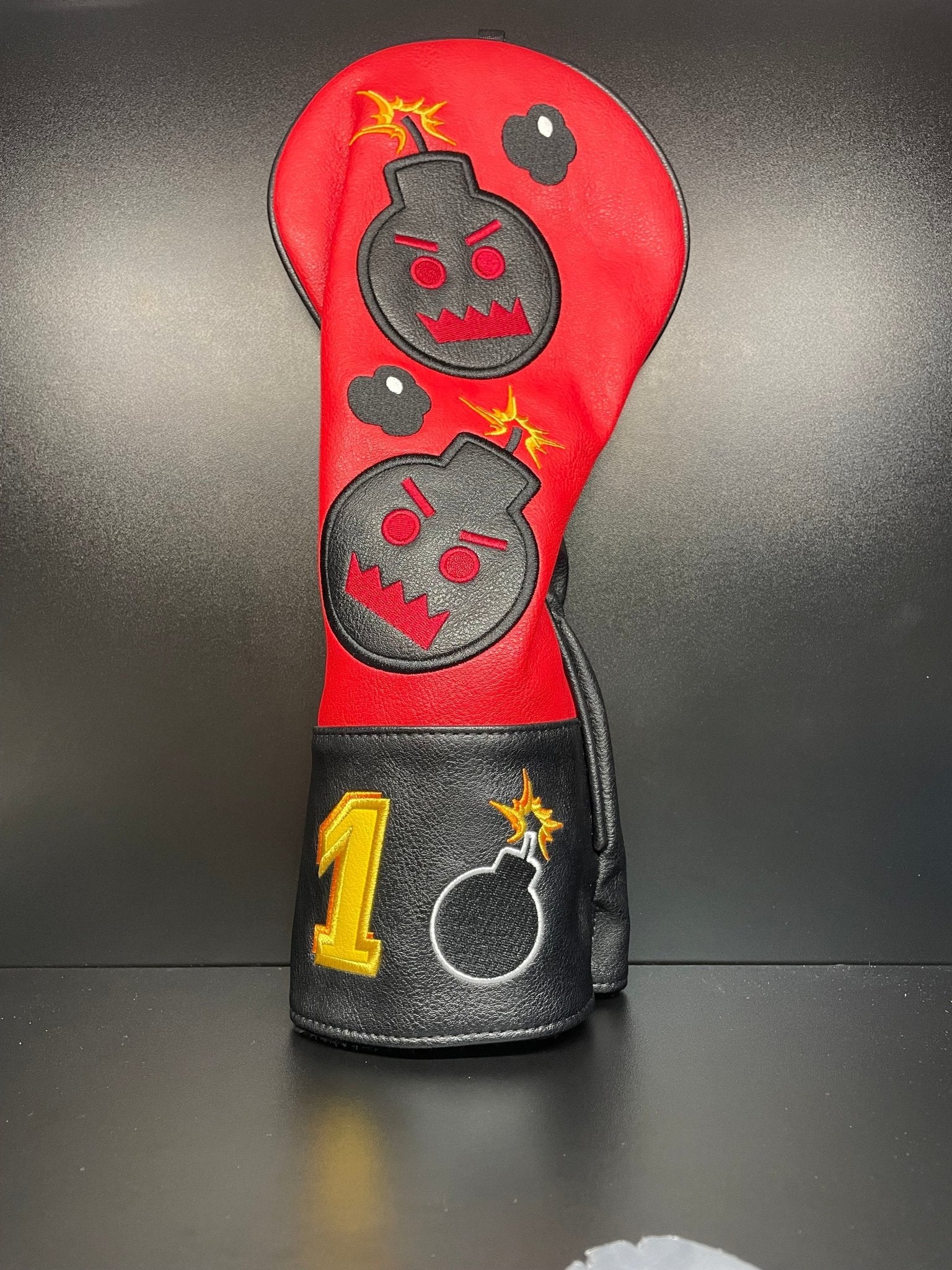 Angry Bombs Red Headcover - Black Girl Golf