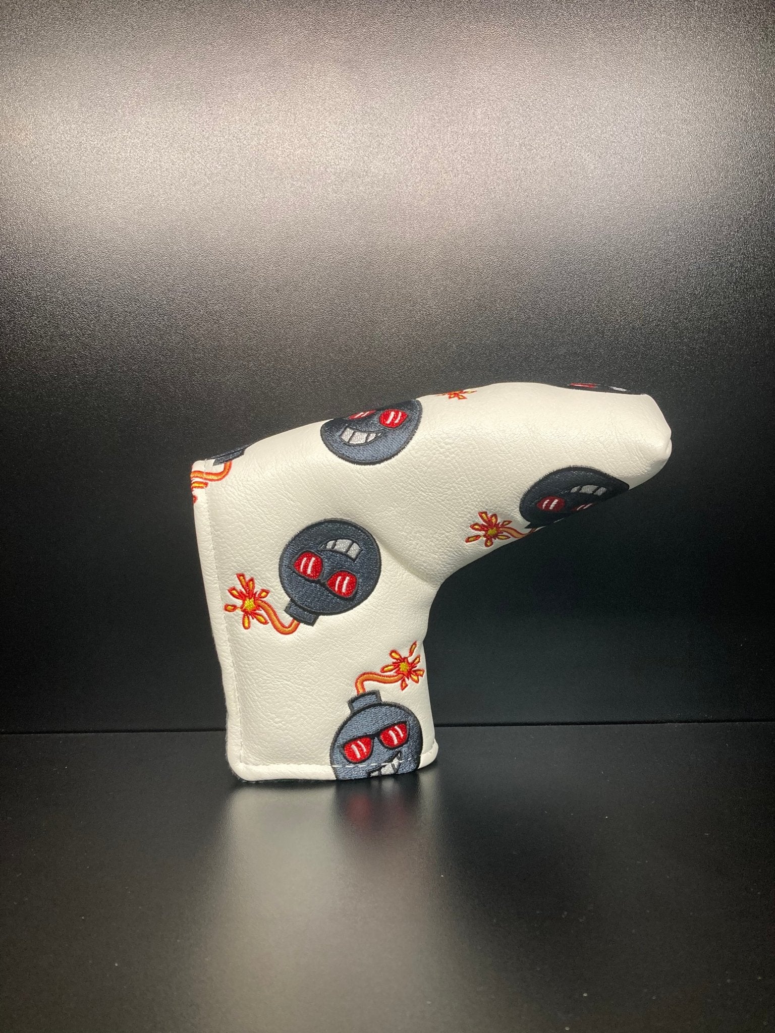 Angry Bombs White Headcover - Black Girl Golf