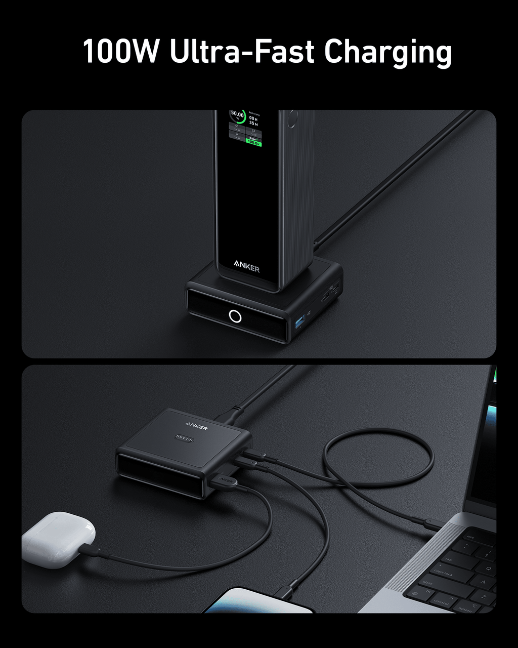 Anker 100W Charging Base for Anker Prime Power Bank - Black Girl Golf