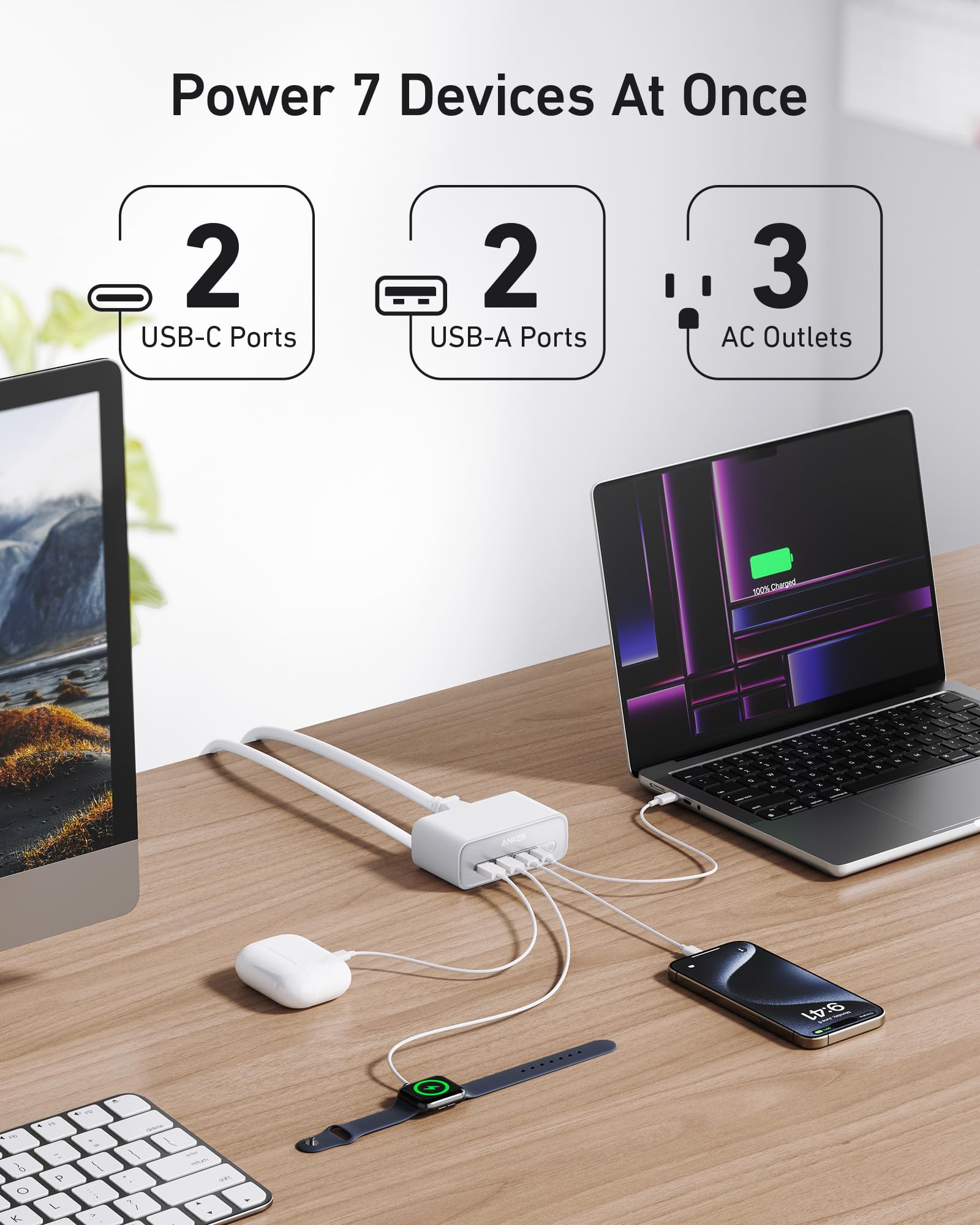 Anker 7 - in - 1 USB - C Charging Station (100W) BOA - Black Girl Golf