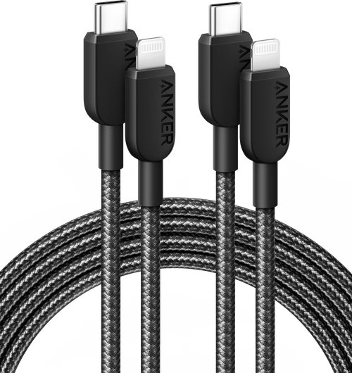 Anker <b>310</b> USB - C to Lightning Cable (6 ft, 2 - Pack) - Black Girl Golf