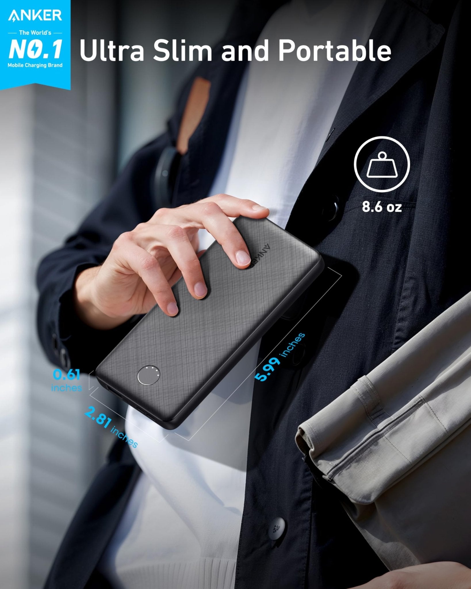 Anker <b>313</b> Power Bank (PowerCore 10K) - Black Girl Golf