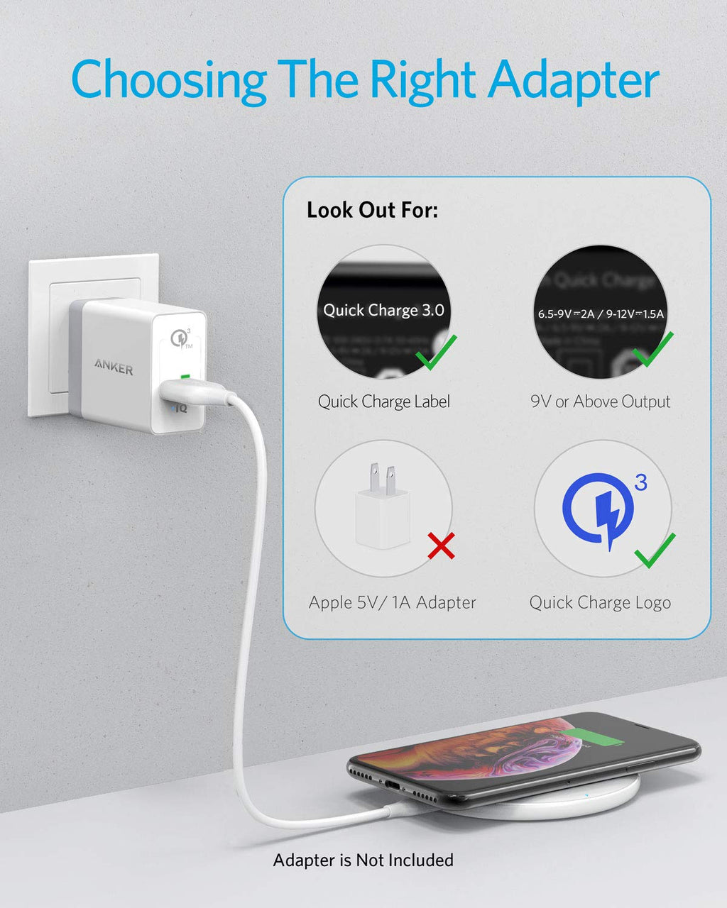 Anker <b>313</b> Wireless Charger (Pad) - Black Girl Golf