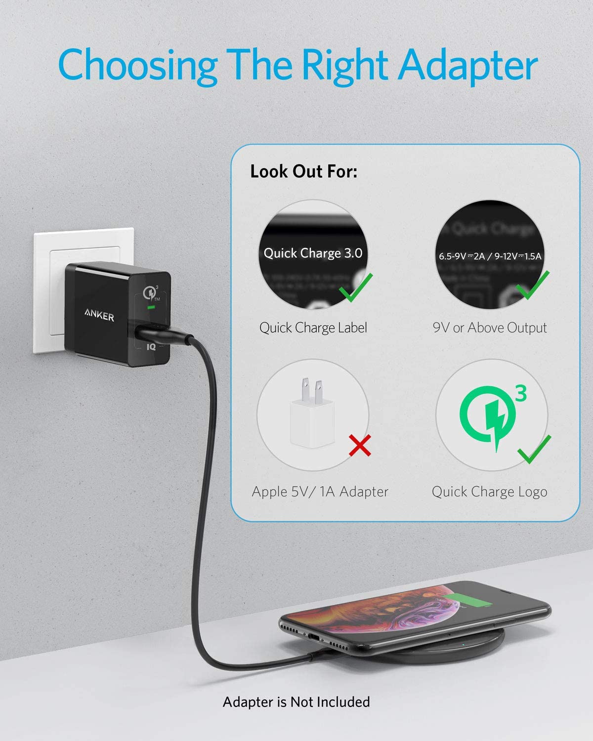 Anker <b>313</b> Wireless Charger (Pad) - Black Girl Golf