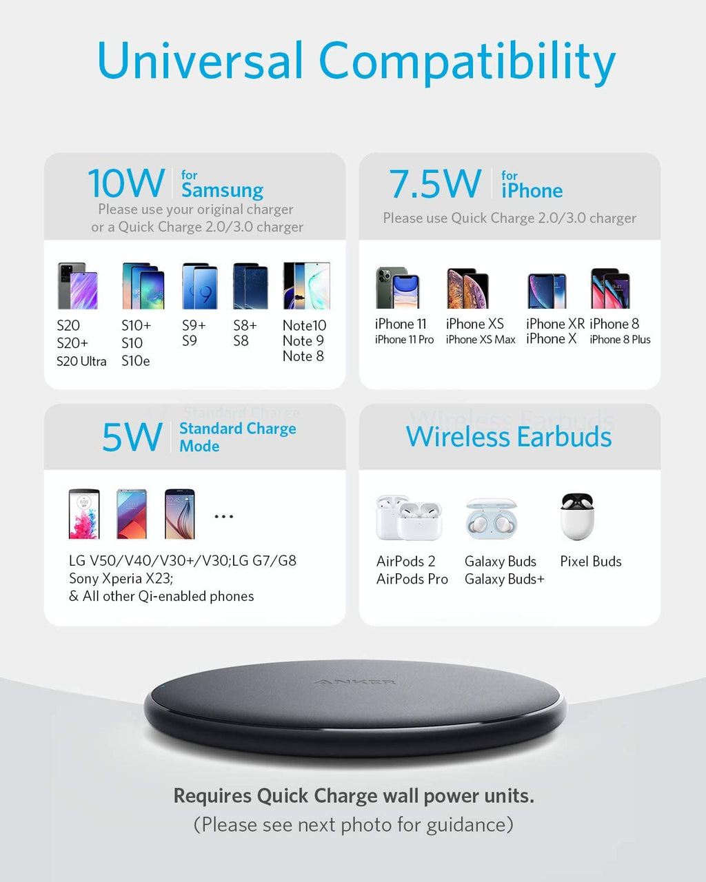 Anker <b>313</b> Wireless Charger (Pad) - Black Girl Golf