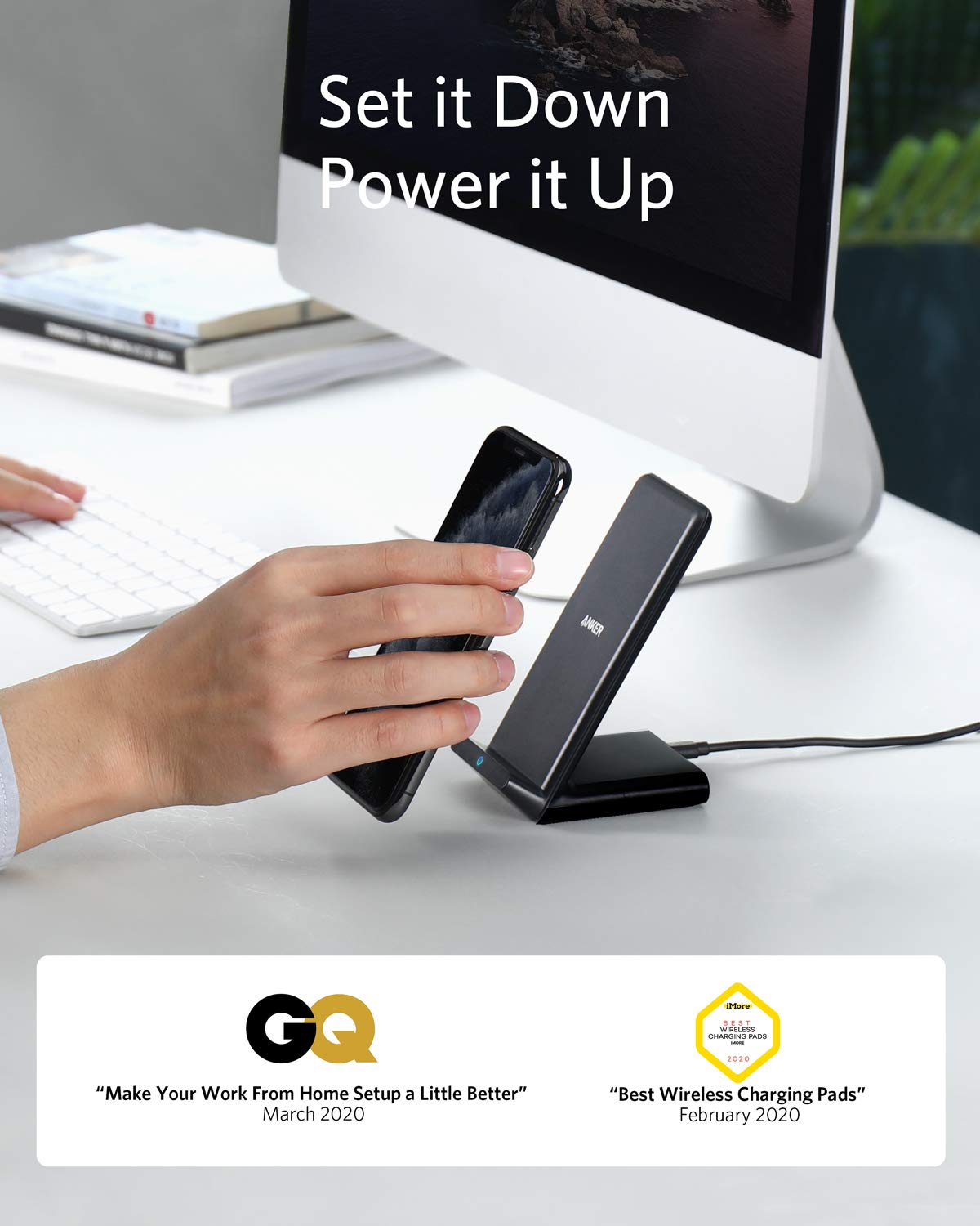 Anker <b>313</b> Wireless Charger (Stand) - Black Girl Golf