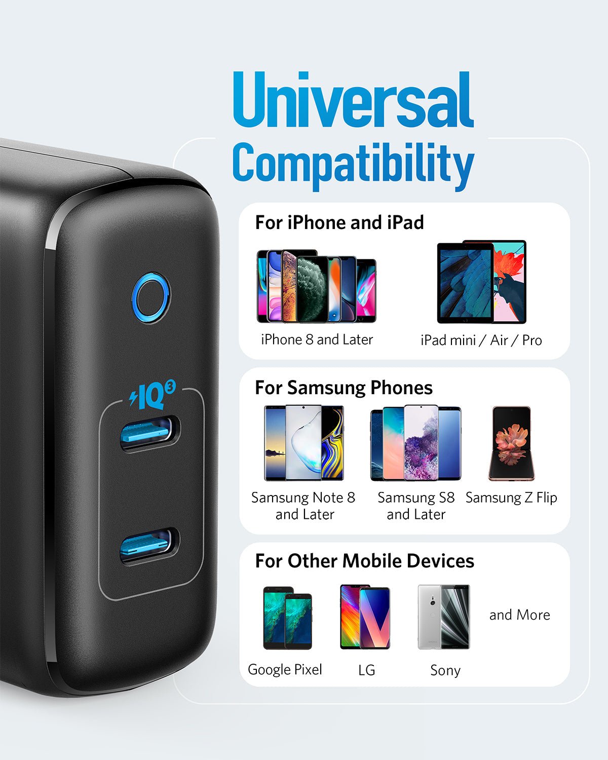 Anker <b>324</b> Charger (40W) - Black Girl Golf