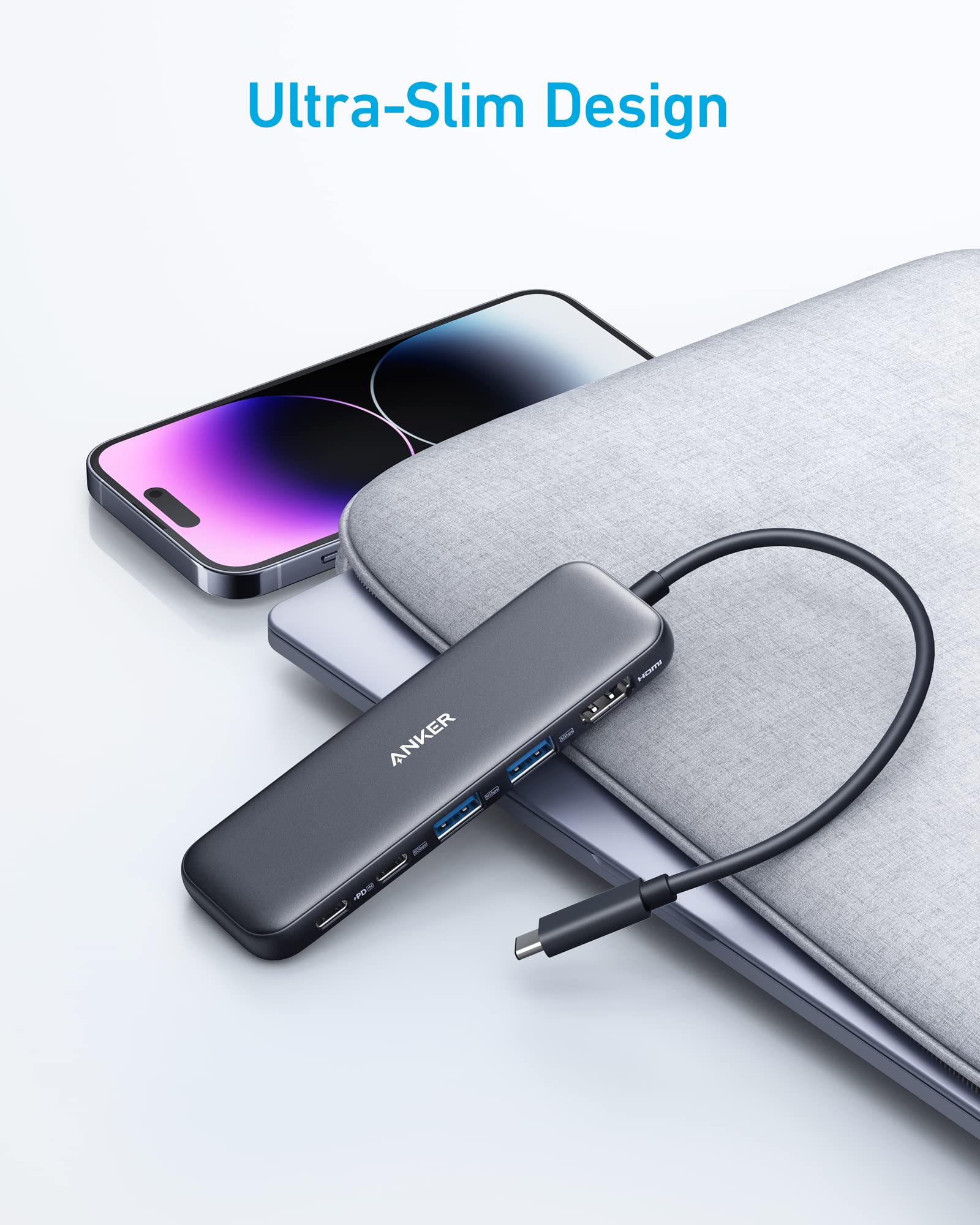 Anker <b>332</b> USB - C Hub (5 - in - 1) - Black Girl Golf