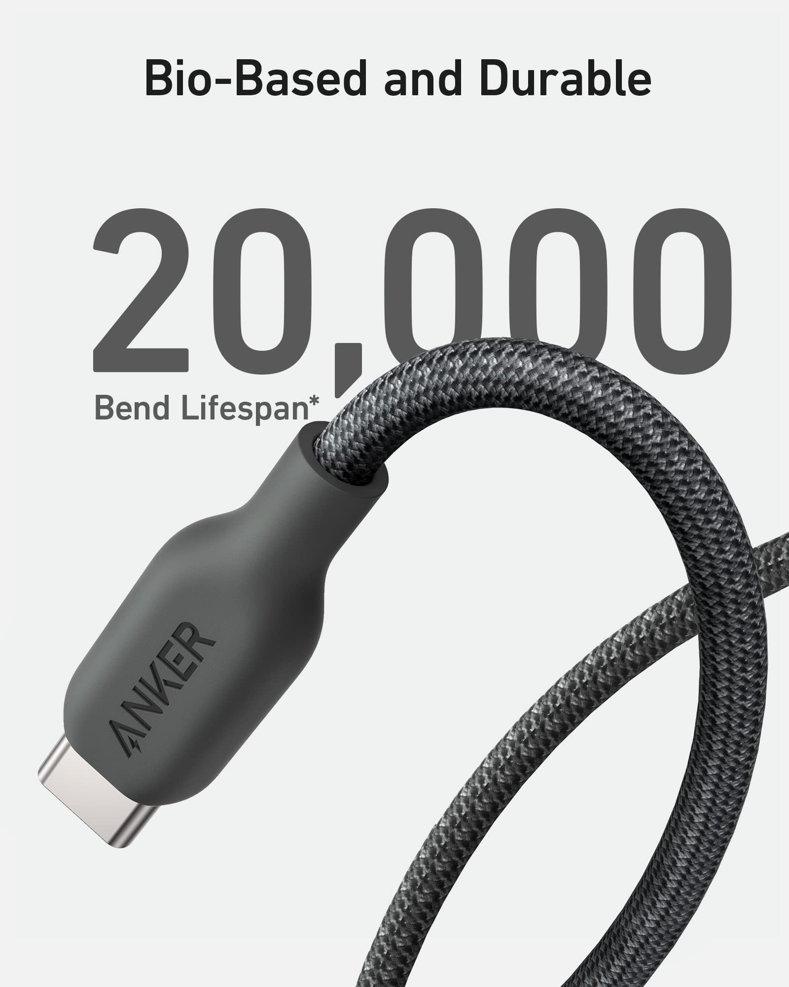Anker <b>543</b> USB C to USB C Cable (240W, 10 ft) - Black Girl Golf