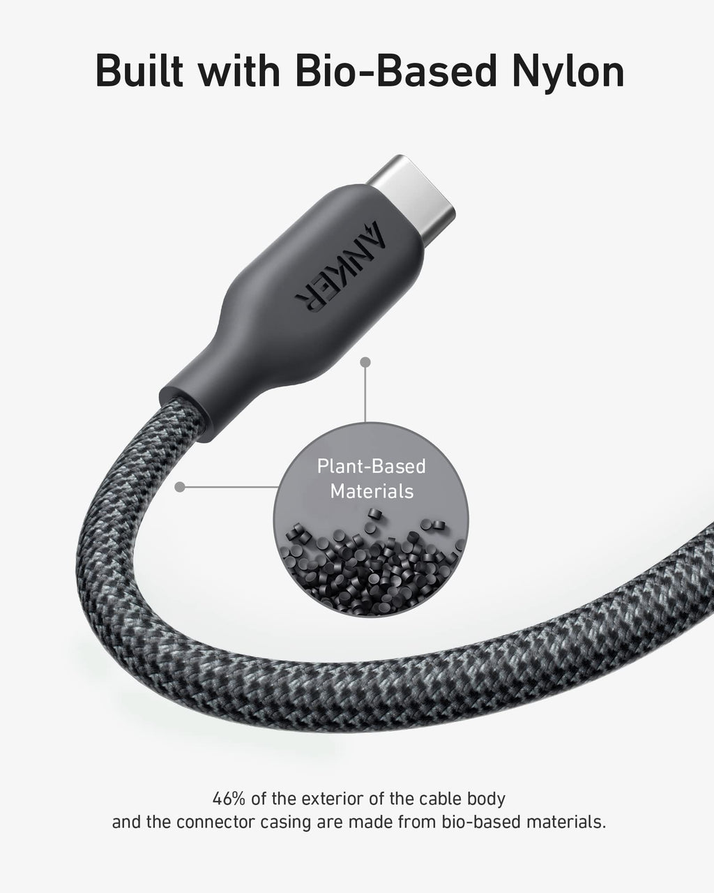 Anker <b>543</b> USB C to USB C Cable (240W, 10 ft) - Black Girl Golf