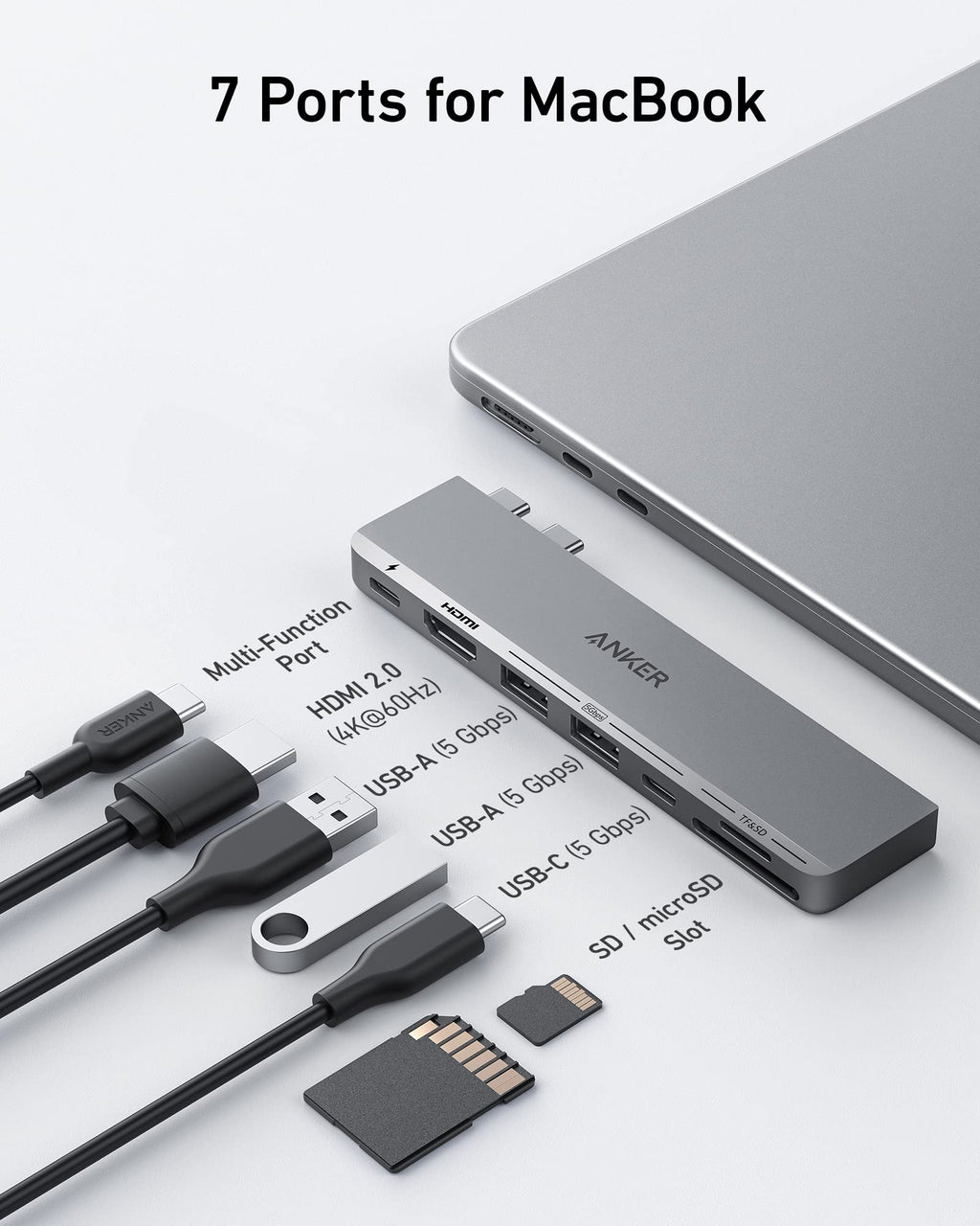 Anker <b>547</b> USB - C Hub (7 - in - 2, for MacBook) - Black Girl Golf
