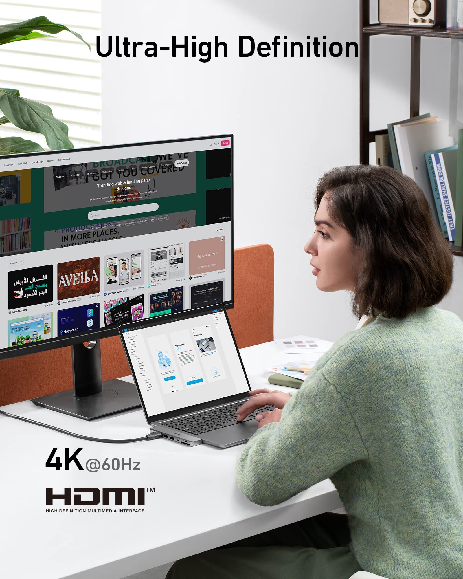 Anker <b>547</b> USB - C Hub (7 - in - 2, for MacBook) - Black Girl Golf