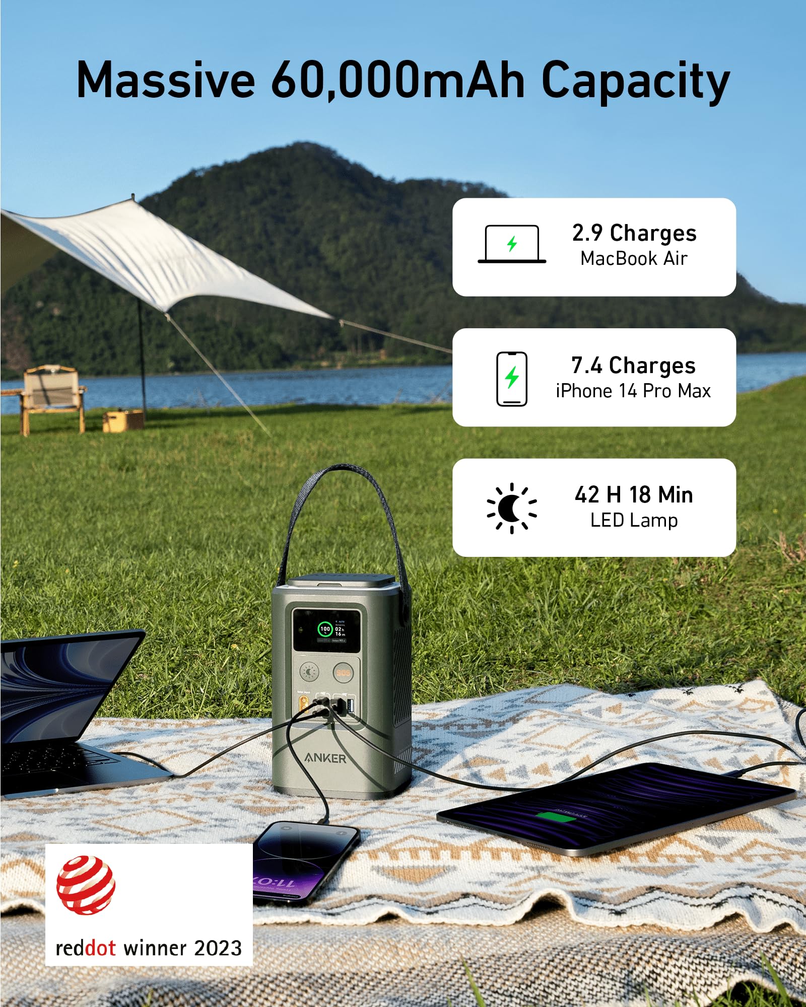 Anker <b>548</b> Power Bank (PowerCore Reserve 192Wh) - Black Girl Golf